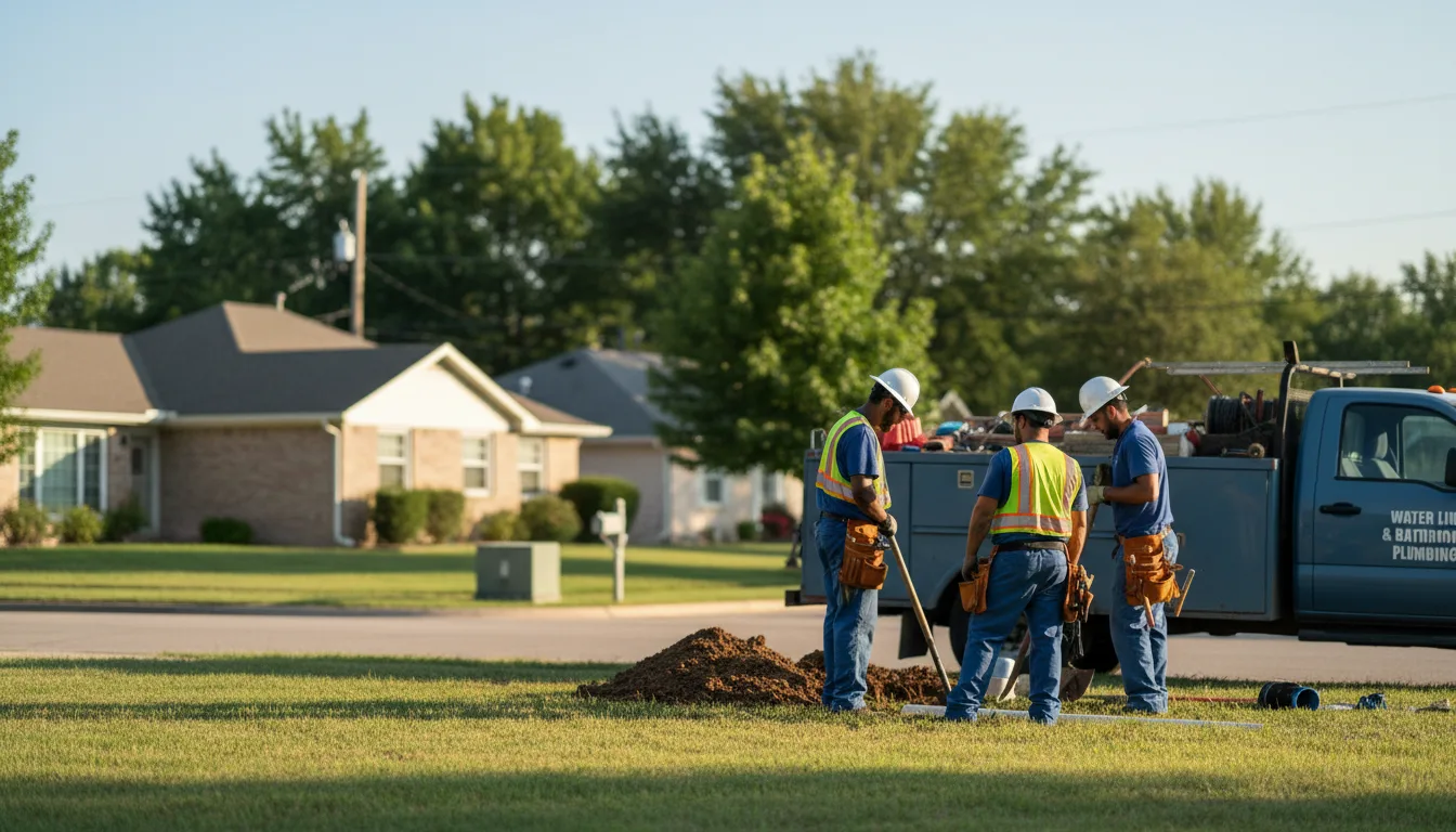 Residential water line and bathroom plumbing service in Mapleton, IA